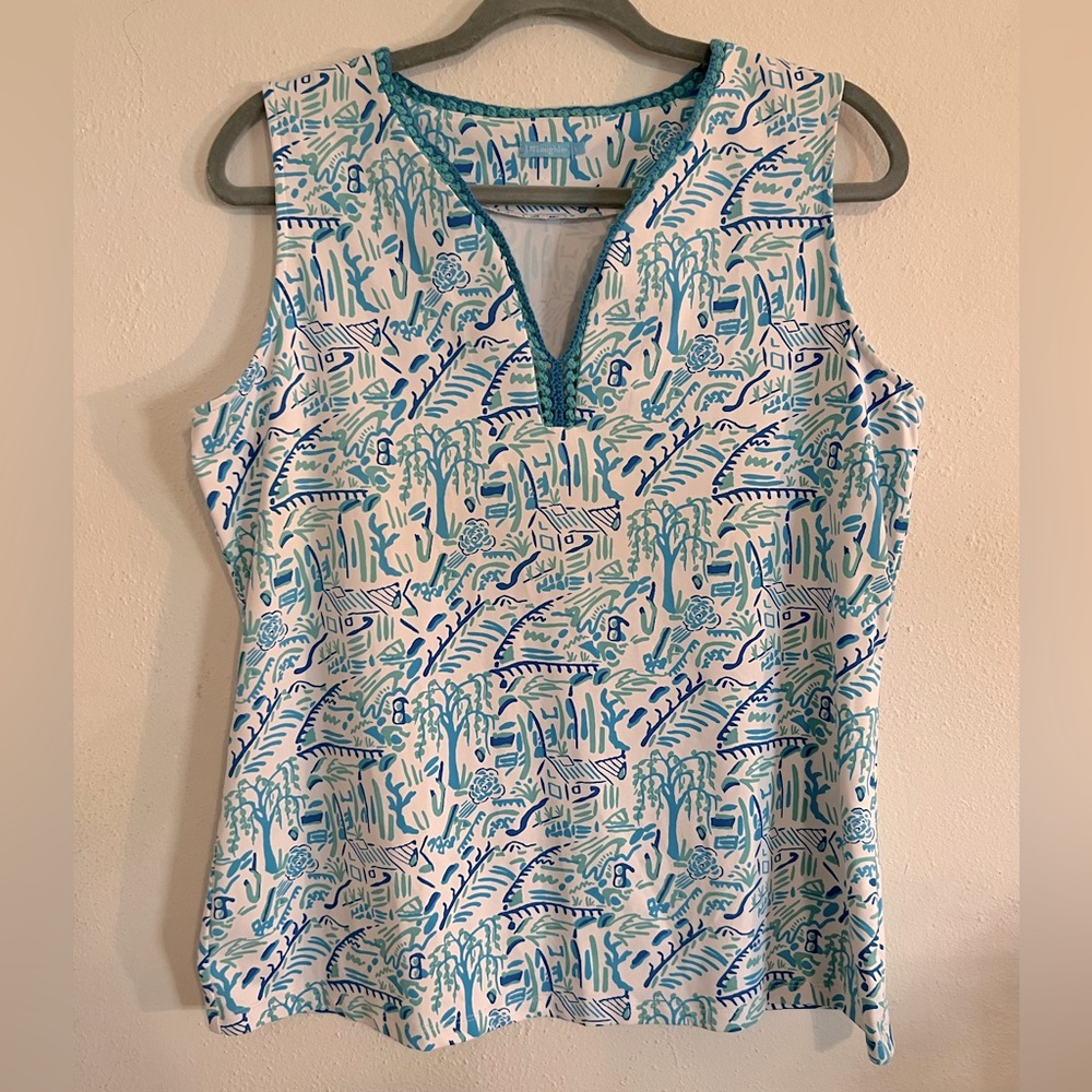 I McLaughlin Tank Top L Large Summer Preppy Catalina Cloth